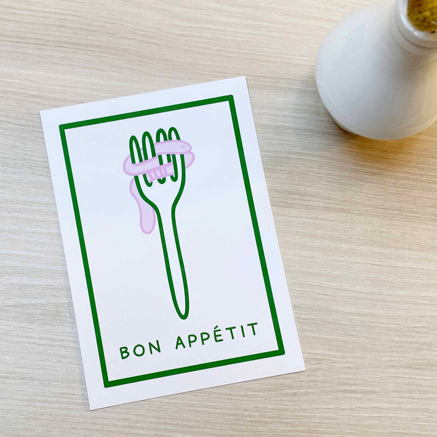 B-Ware 'Bon Appétit' Kunstdruck (A5)