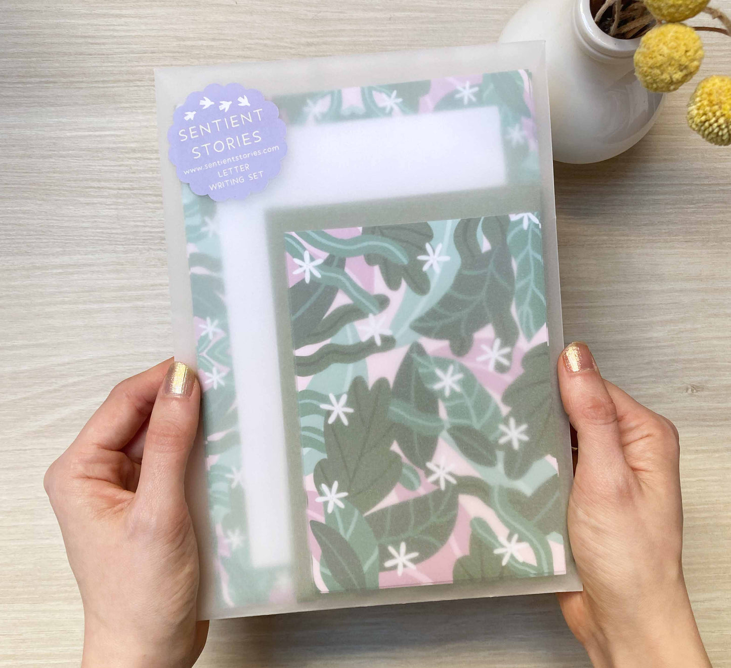 'Botanical' Briefset mit Postkarten