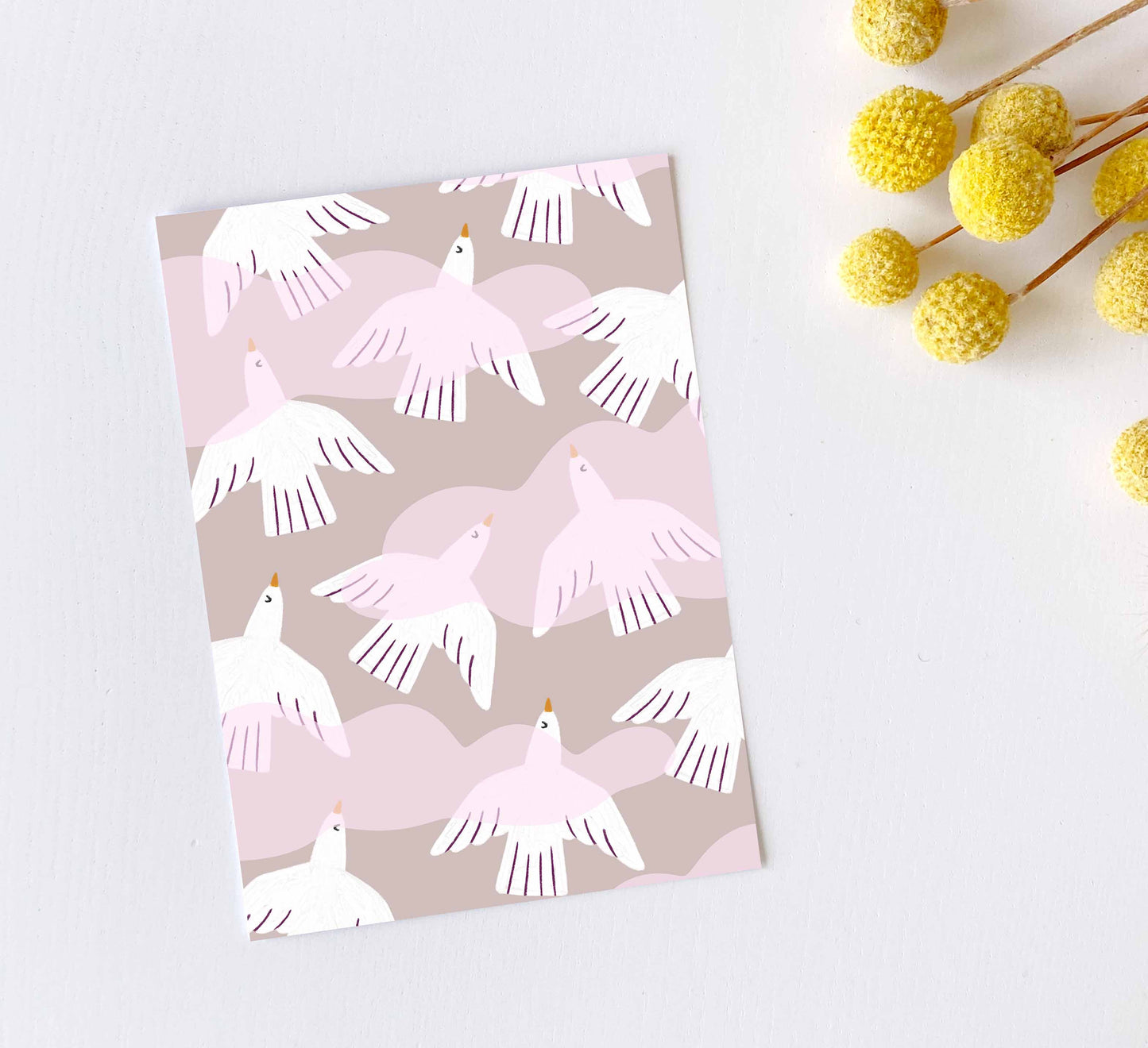 'Cloudy Birds' Postkarte