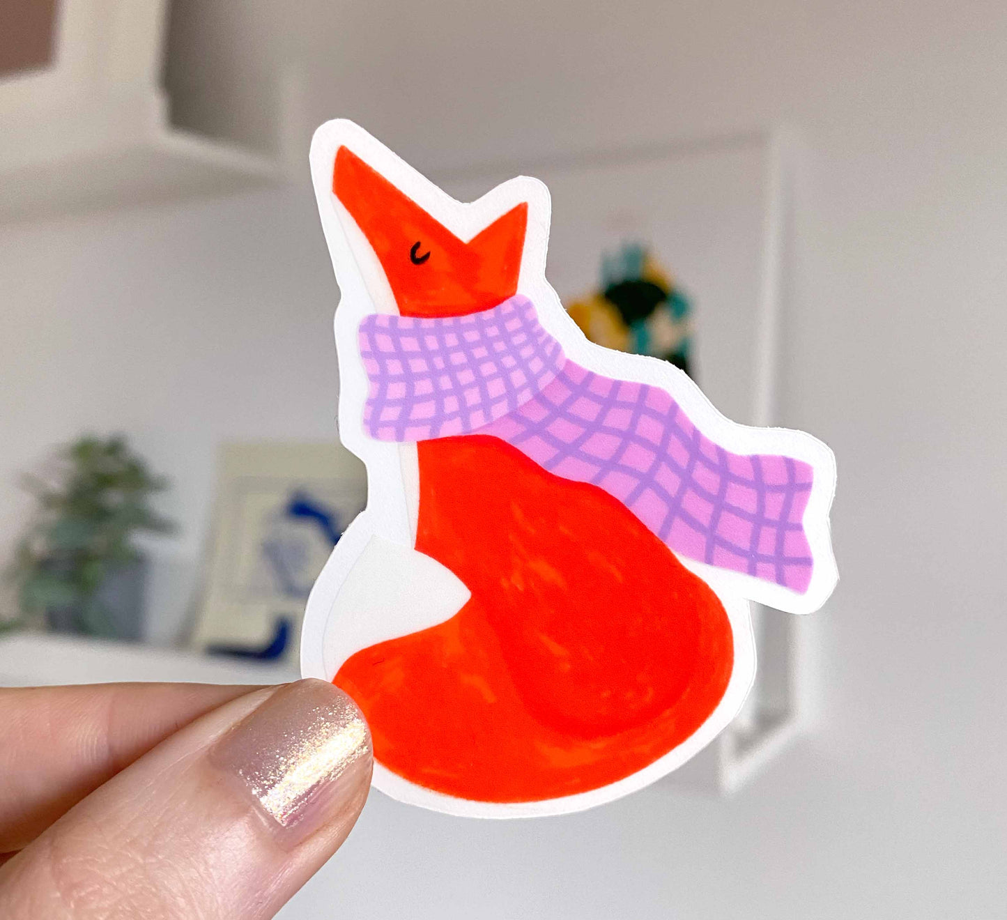 'Cosy Fox' Vinyl-Aufkleber