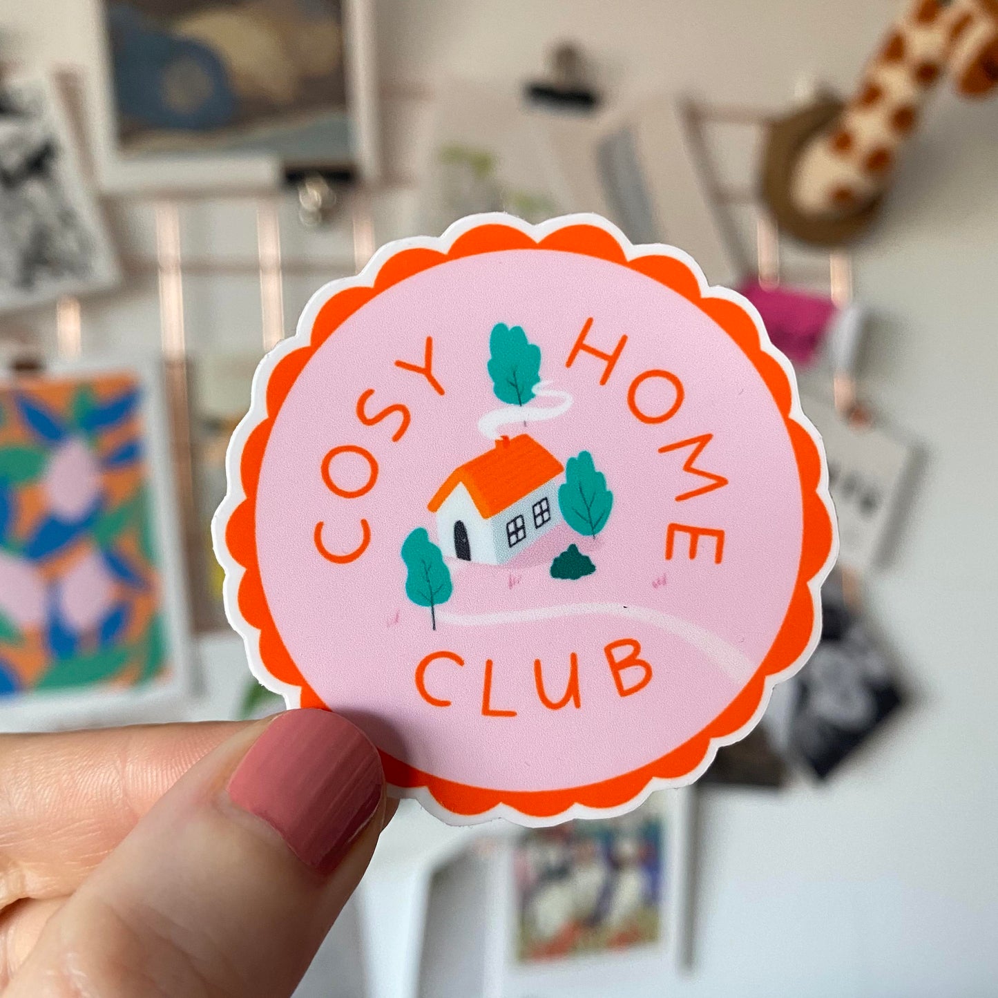 'Cosy Home Club' Vinyl-Aufkleber