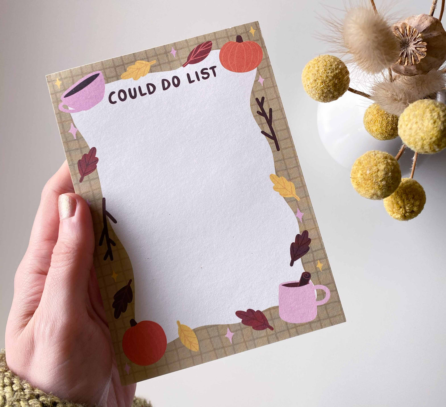 'Cosy Days' A6 Block aus Recyclingpapier