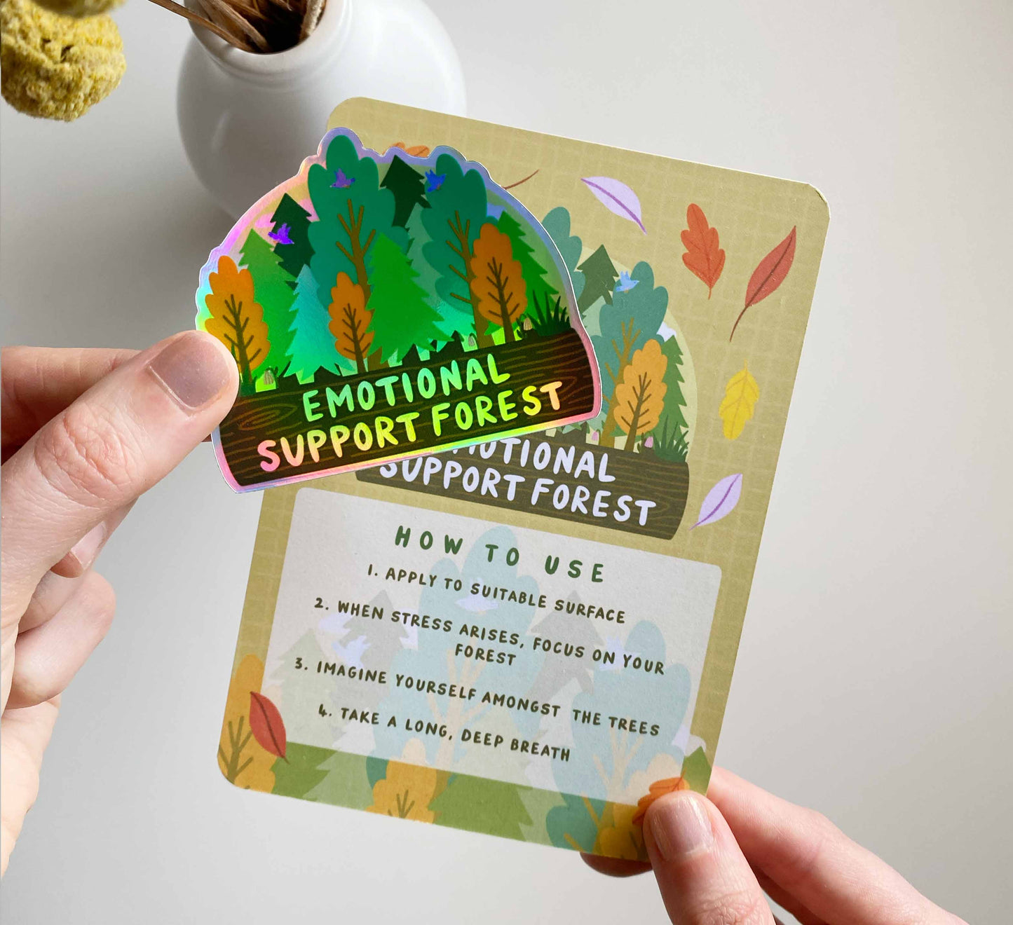 'Emotional Support Forest' Vinyl-Aufkleber