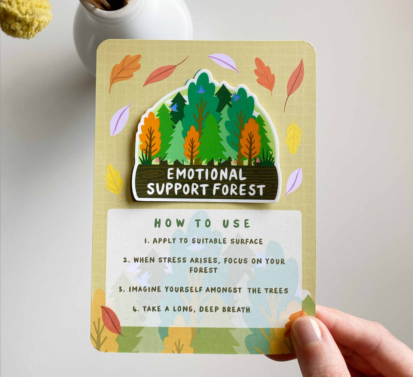 'Emotional Support Forest' Vinyl-Aufkleber