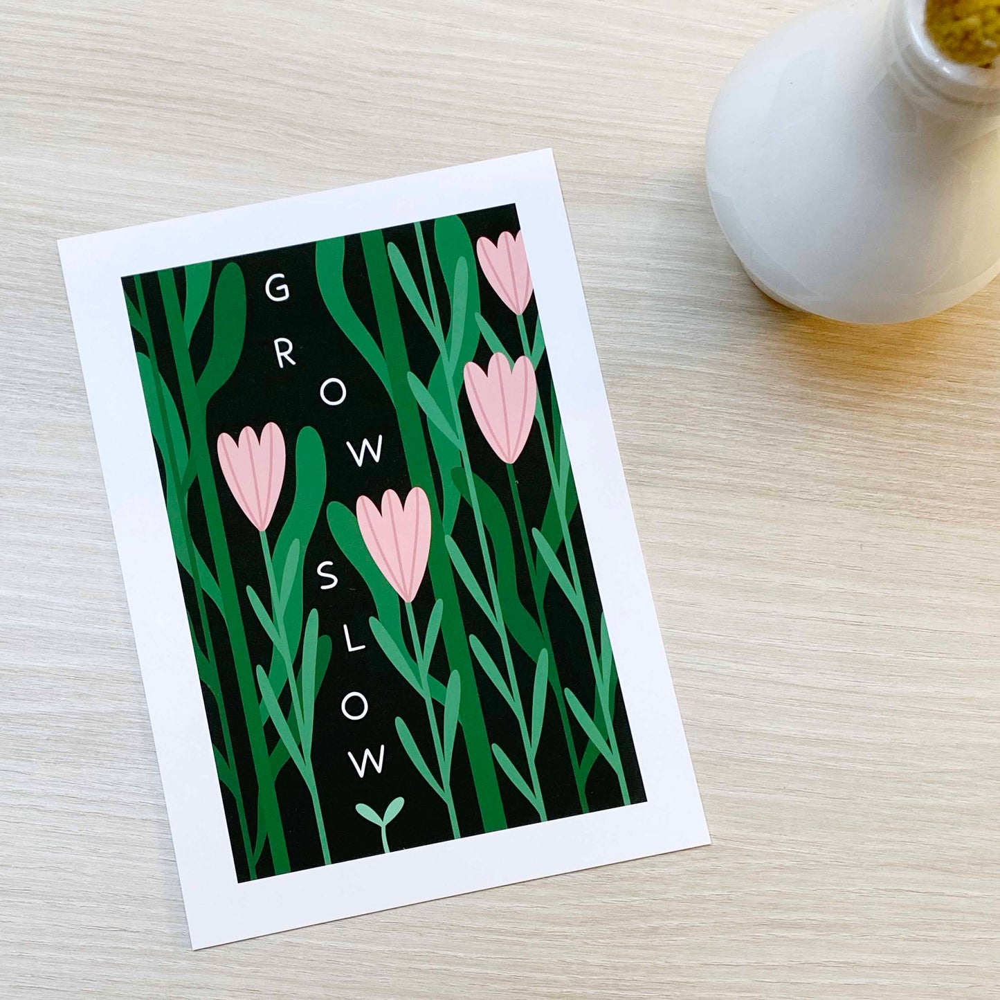 B-Ware 'Grow Slow' Kunstdruck (A5)