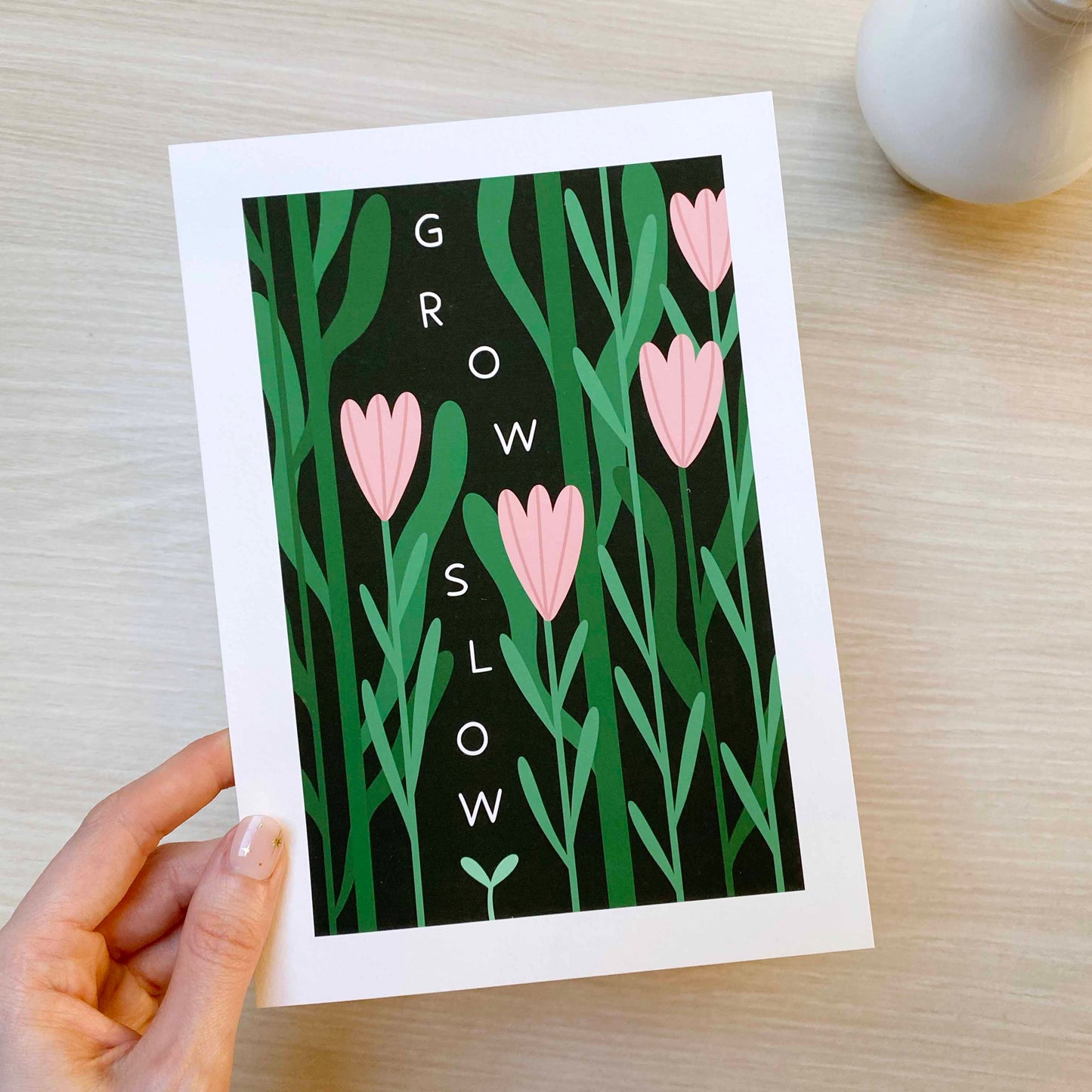 B-Ware 'Grow Slow' Kunstdruck (A5)