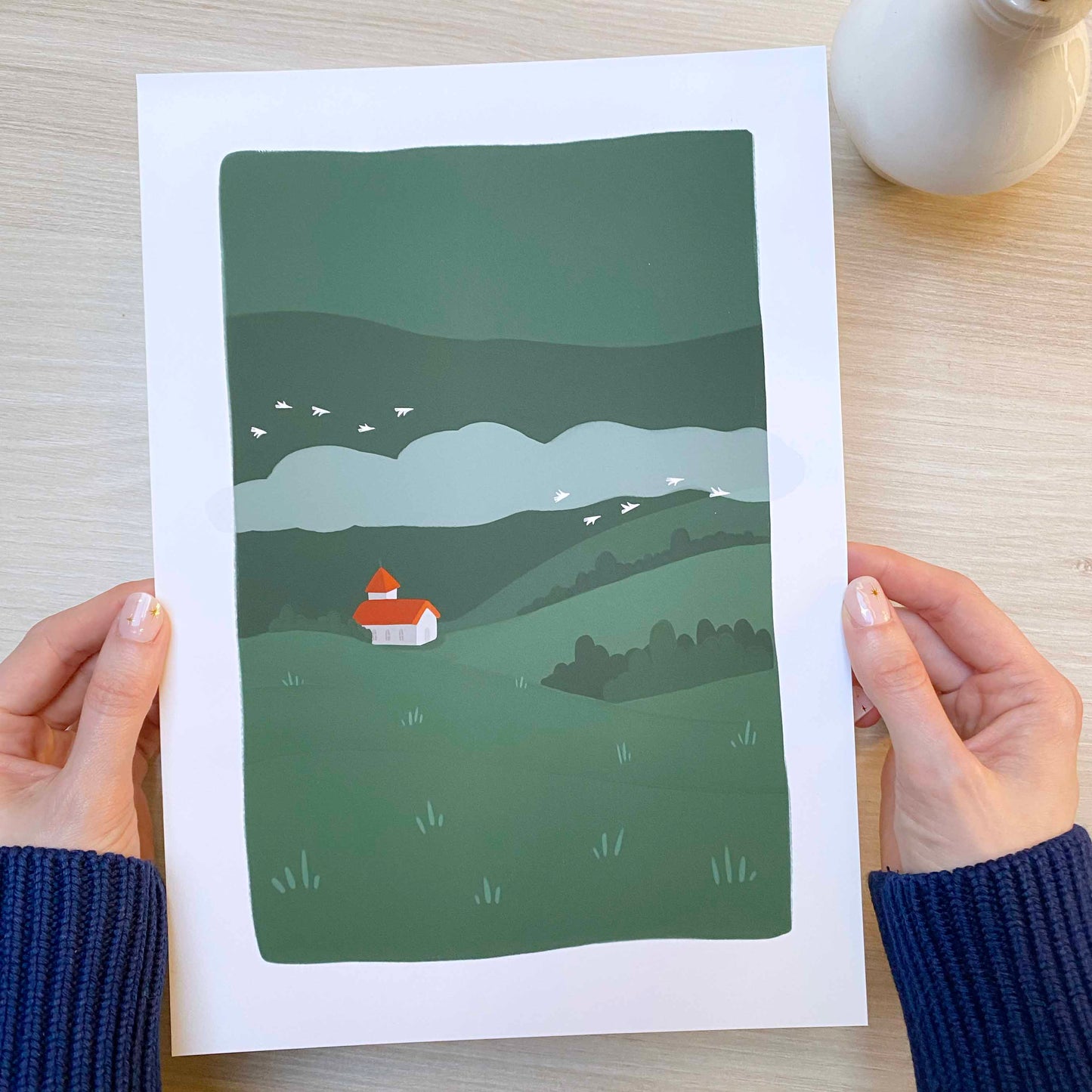 B-Ware 'Lonely Church' Kunstdruck (A4)