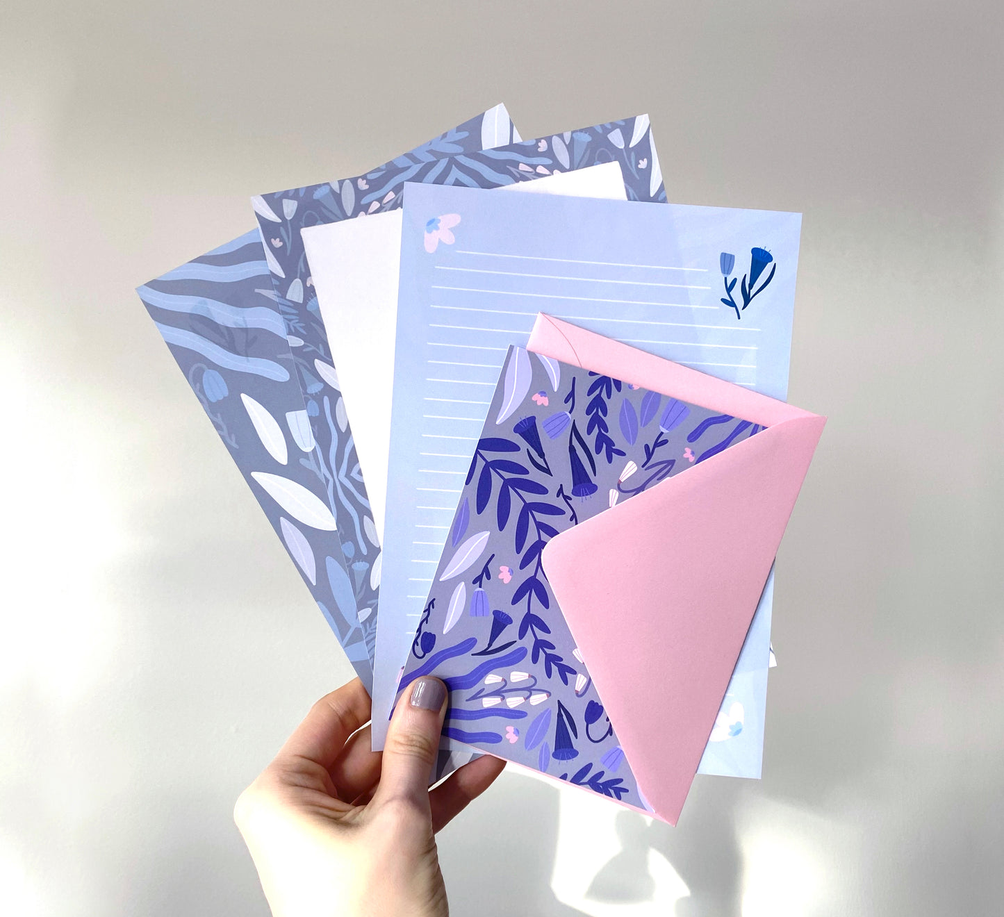 'Midnight Blooms' Briefset mit Postkarten