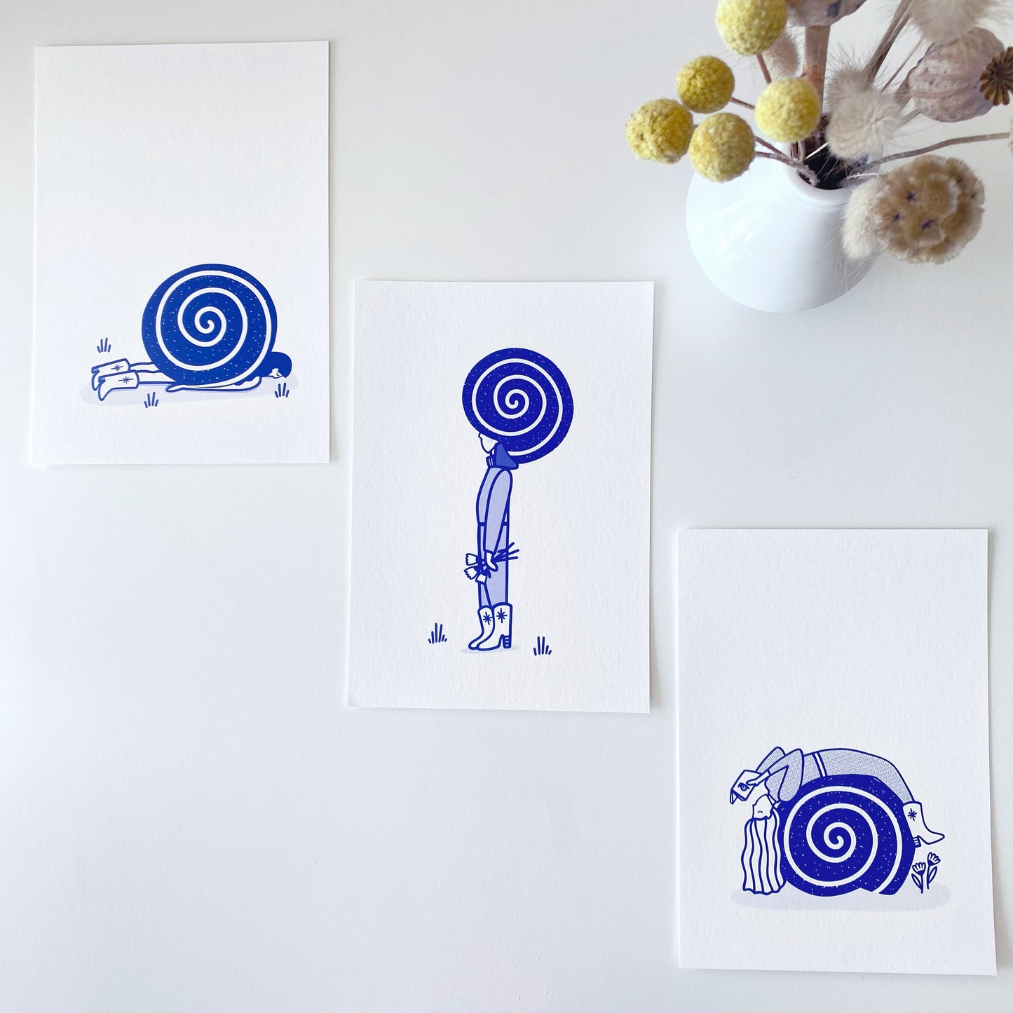 'Professional Snailing Club' Kunstdruck Trio