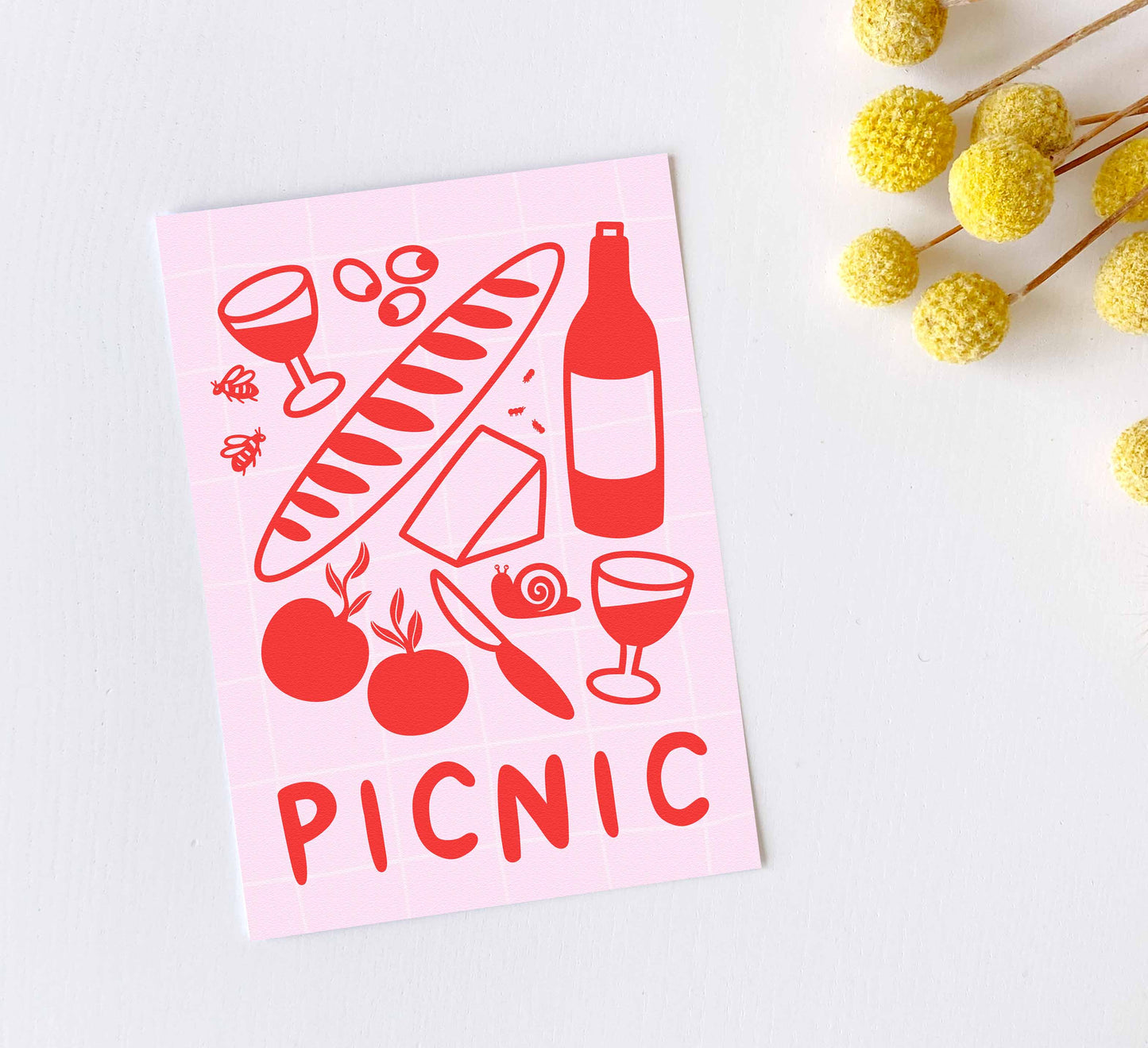 'Picnic with Friends' Postkarte