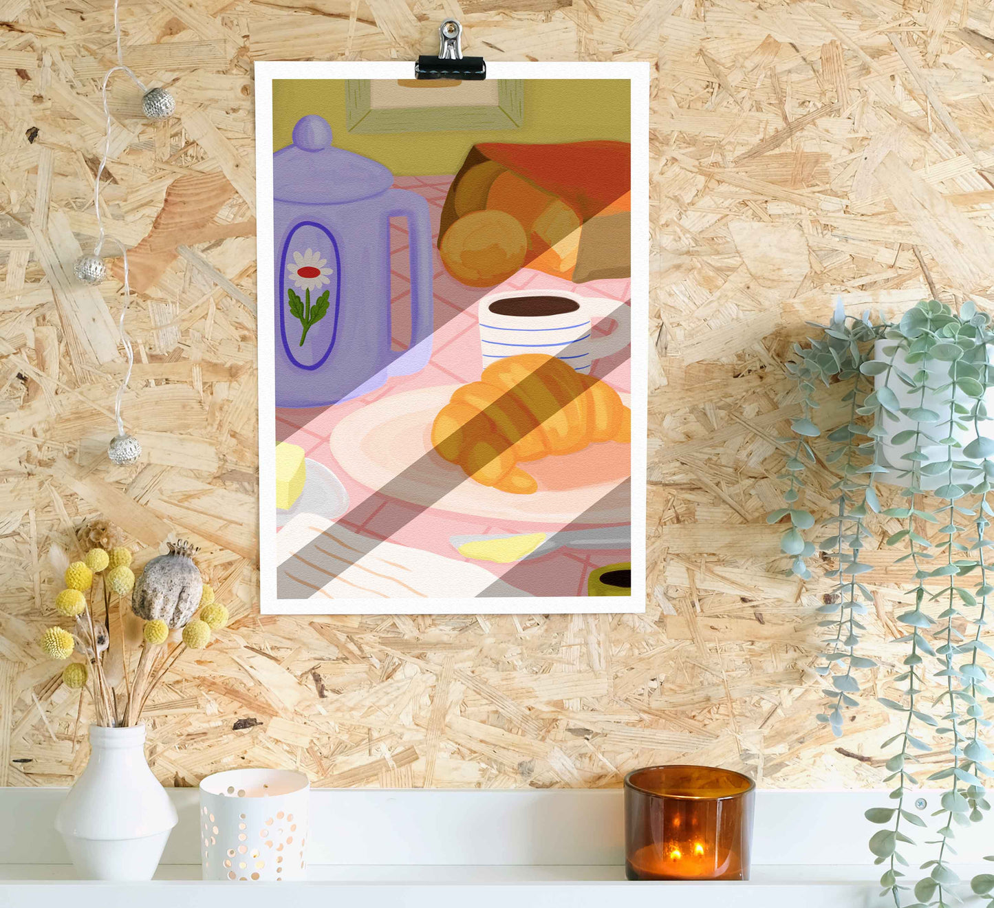 'Spring Brunch: Croissant' Kunstdruck