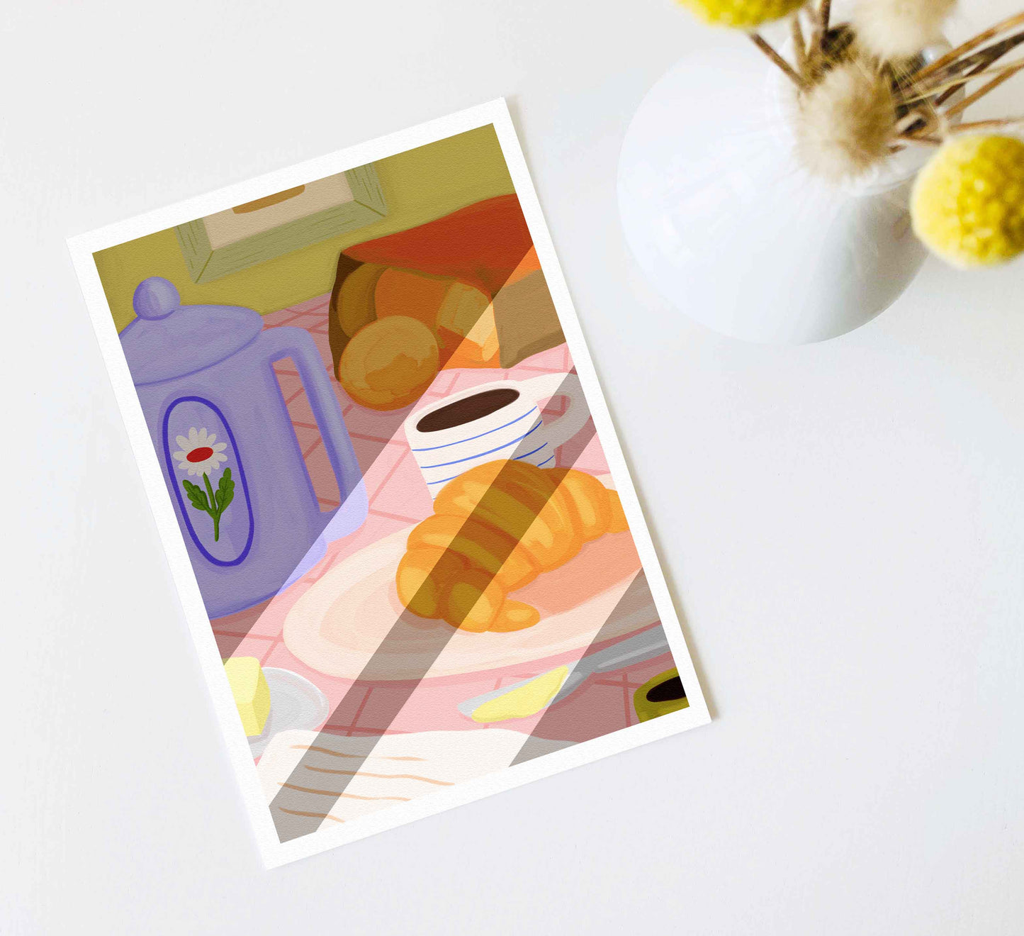 'Spring Brunch: Croissant' Kunstdruck