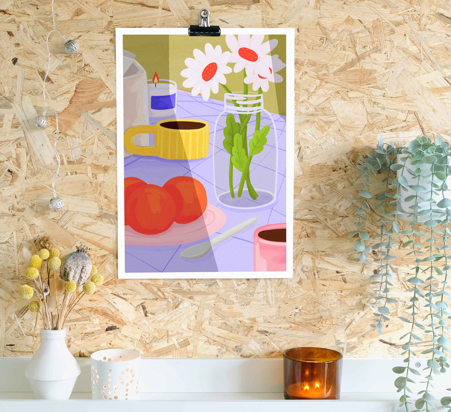 'Spring Brunch: Daisies' Kunstdruck