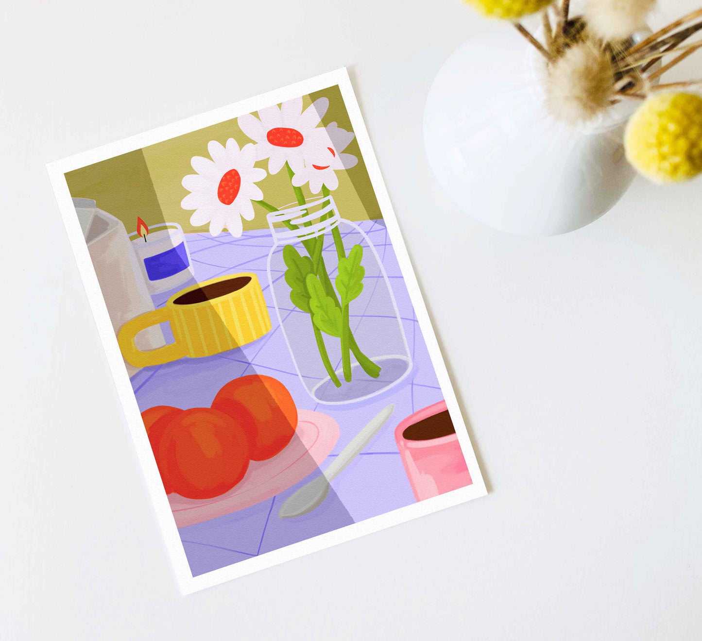 'Spring Brunch: Daisies' Kunstdruck