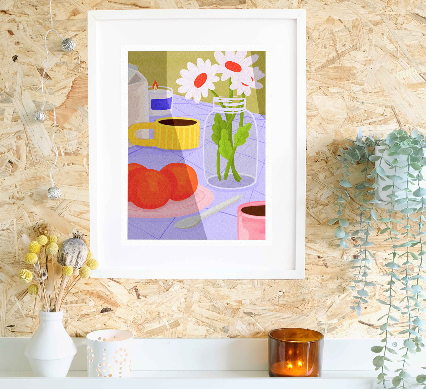 'Spring Brunch: Daisies' Kunstdruck