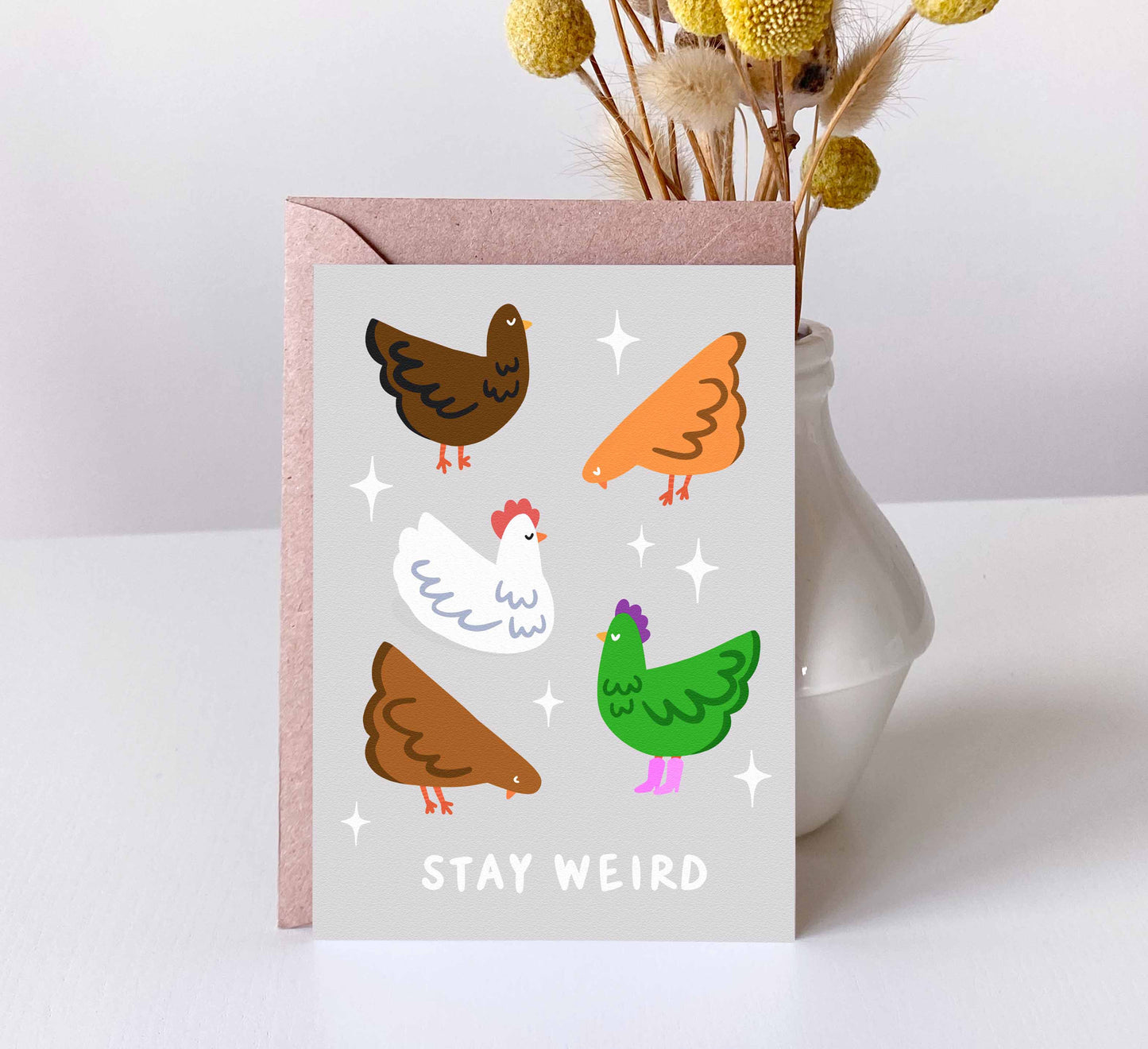 'Stay Weird' Postkarte