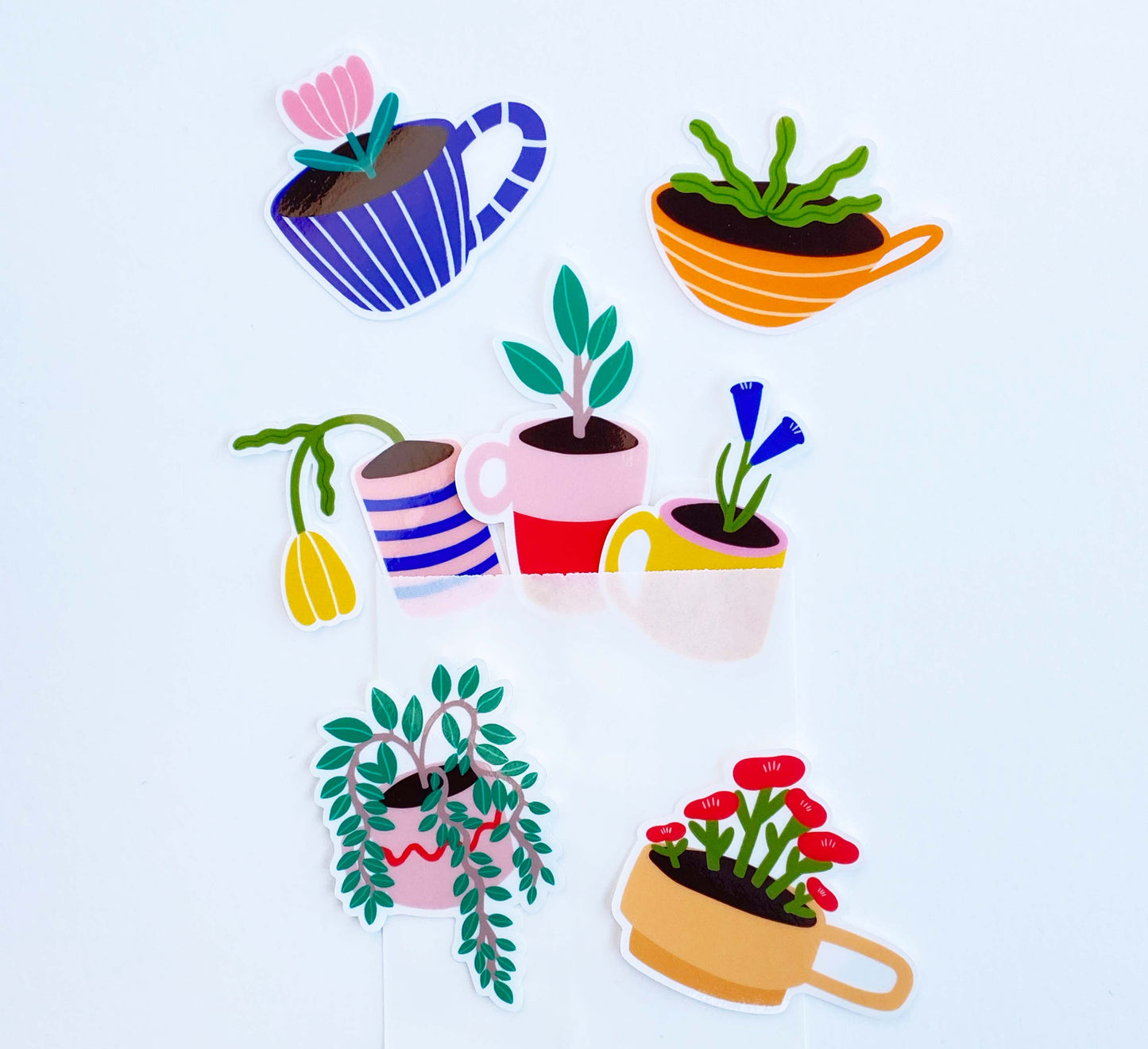 'Teacup Garden' Vinyl-Aufkleber-Set