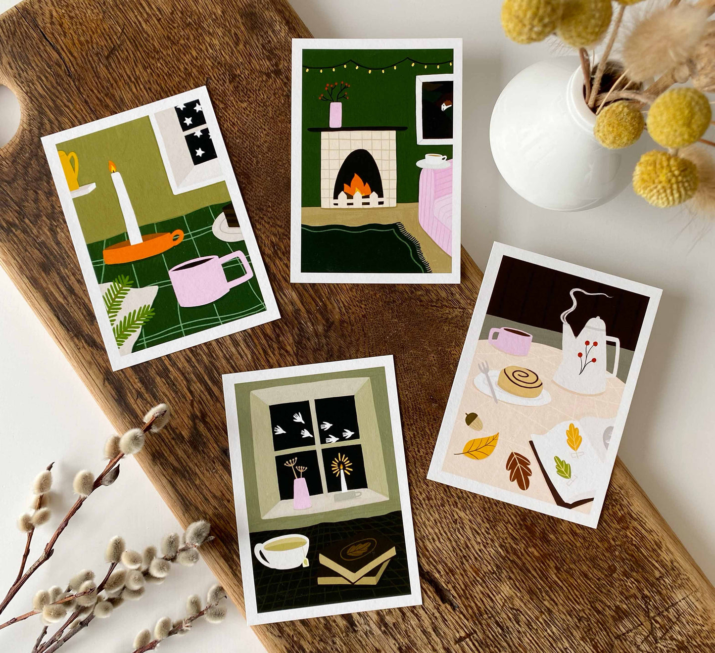 "Winter Nights" Mini-Kunstdruck Set