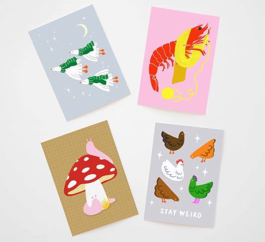 'Cute Creatures' Postcard Set