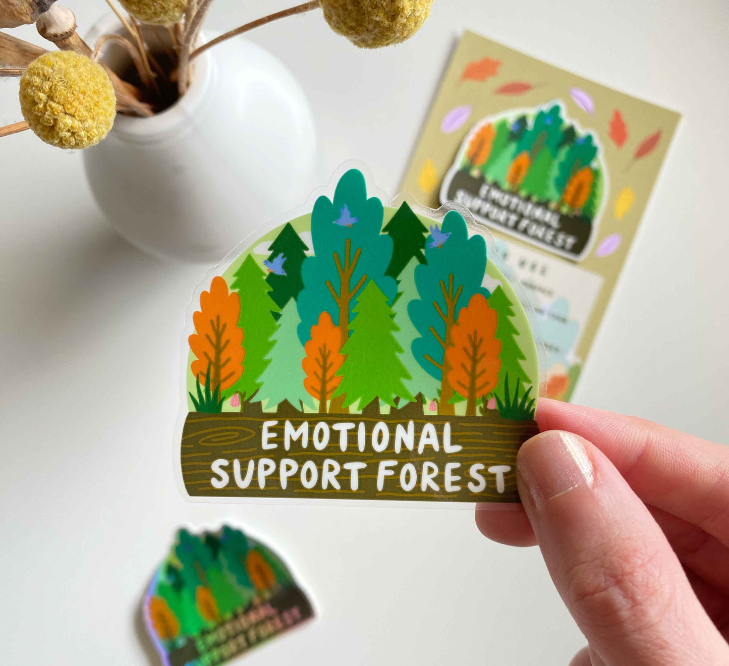 'Emotional Support Forest' Vinyl-Aufkleber