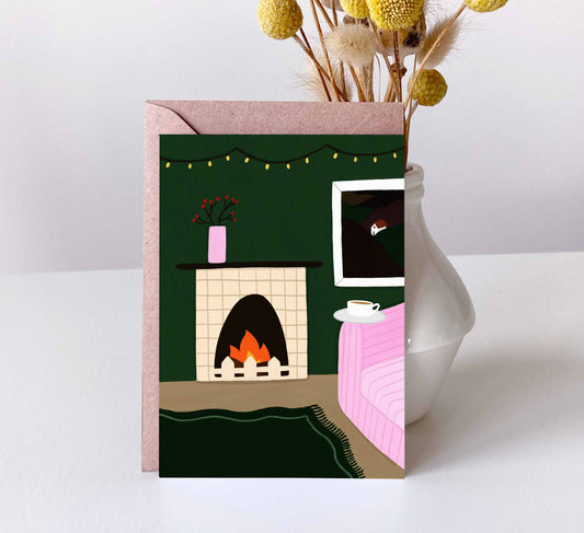 'Fireside' Postkarte