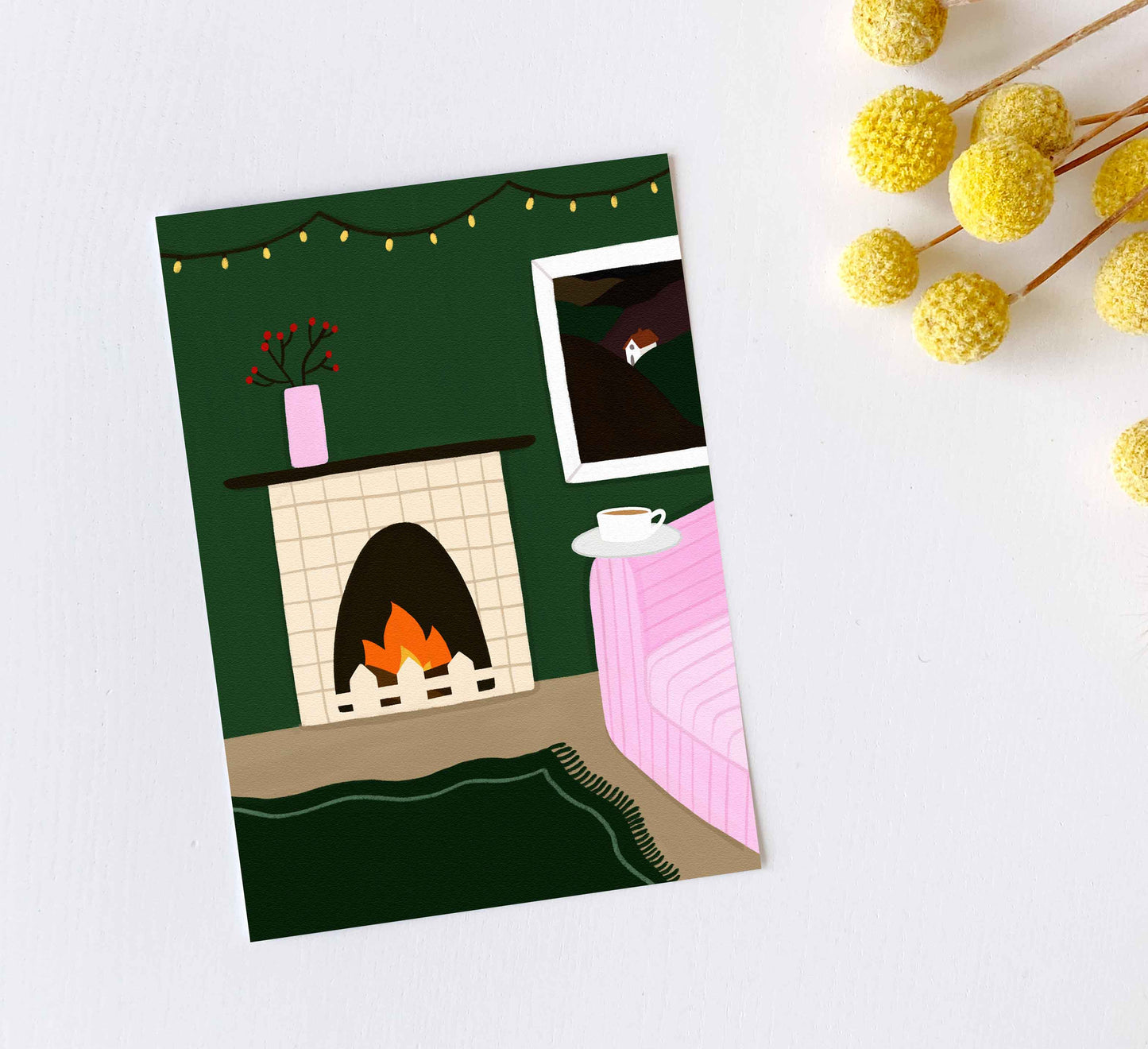 'Fireside' Postkarte
