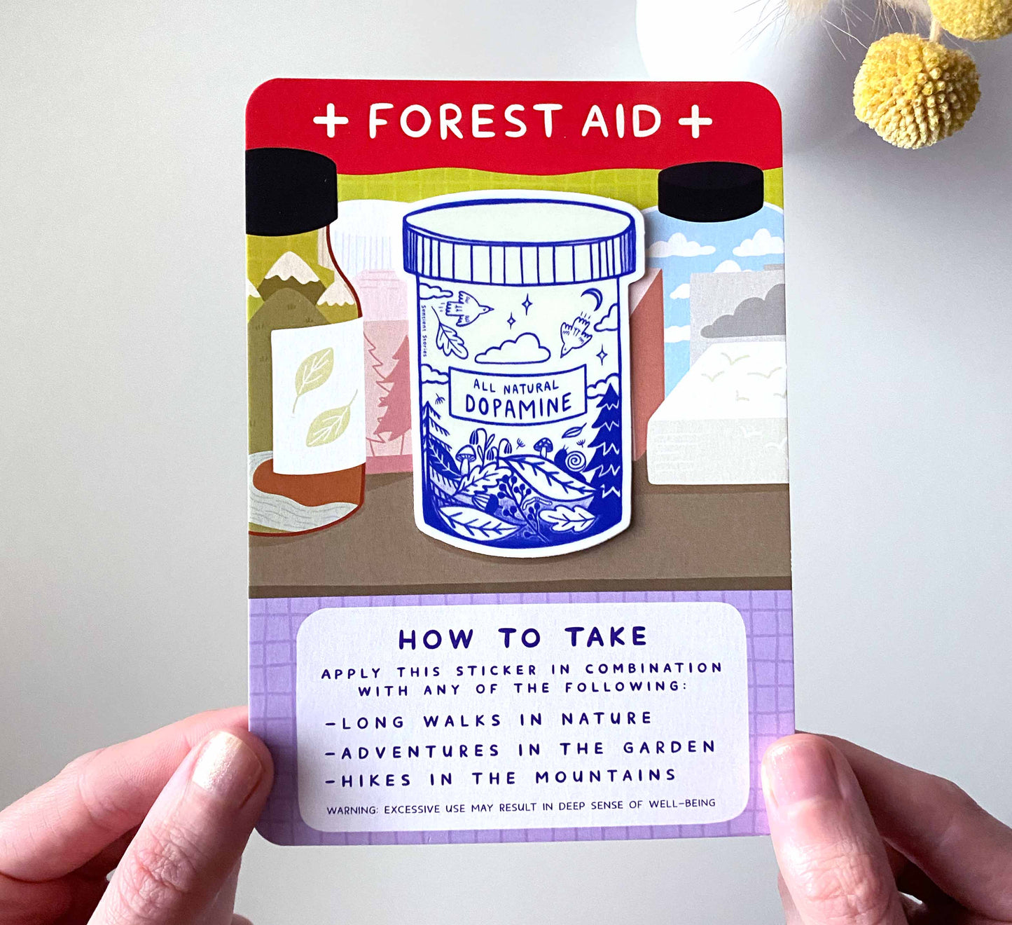 'Forest Aid' Stickerkarte 