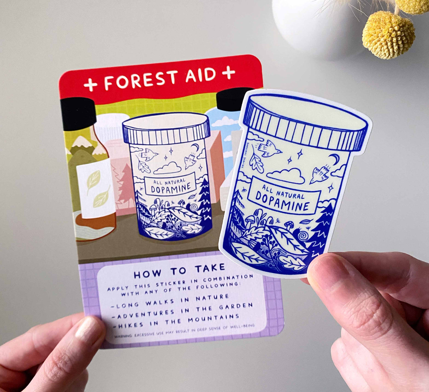 'Forest Aid' Stickerkarte 
