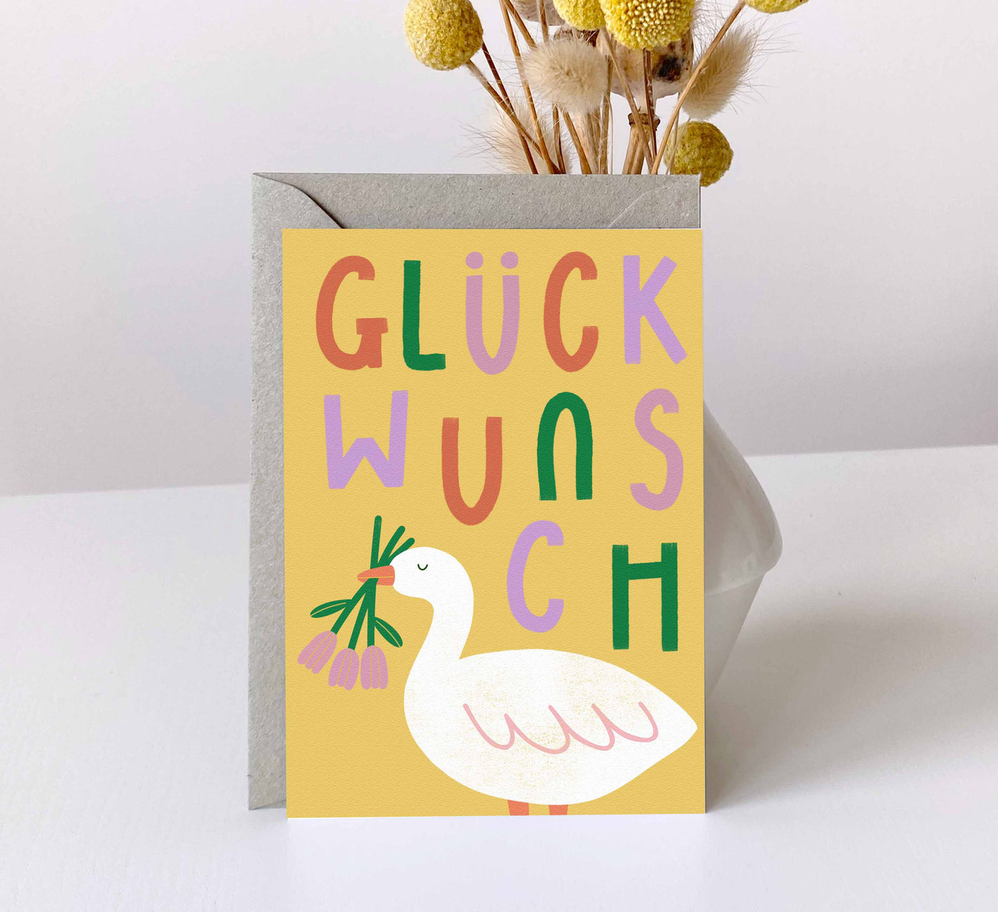 'Glückwunsch Goose' Greeting Card