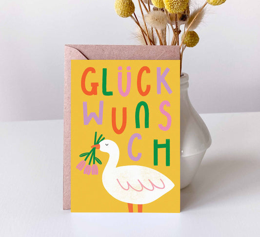 'Glückwunsch Goose' Postcard