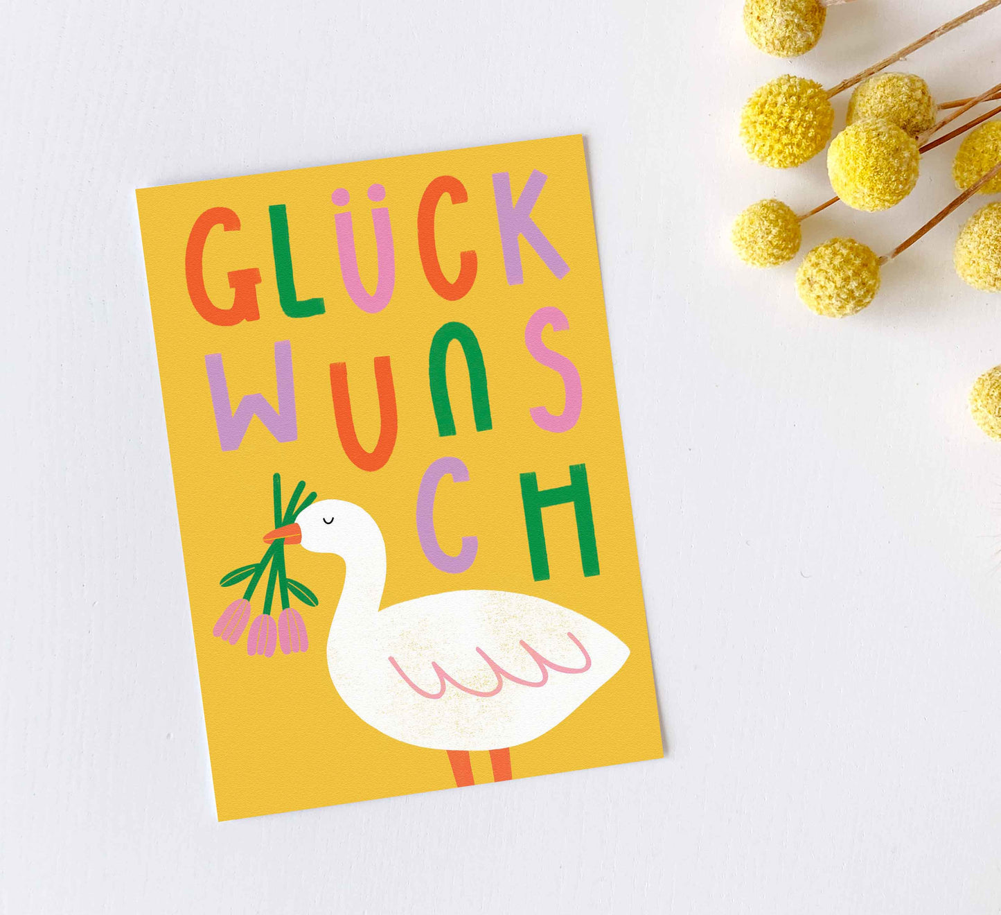'Glückwunsch Goose' Postcard
