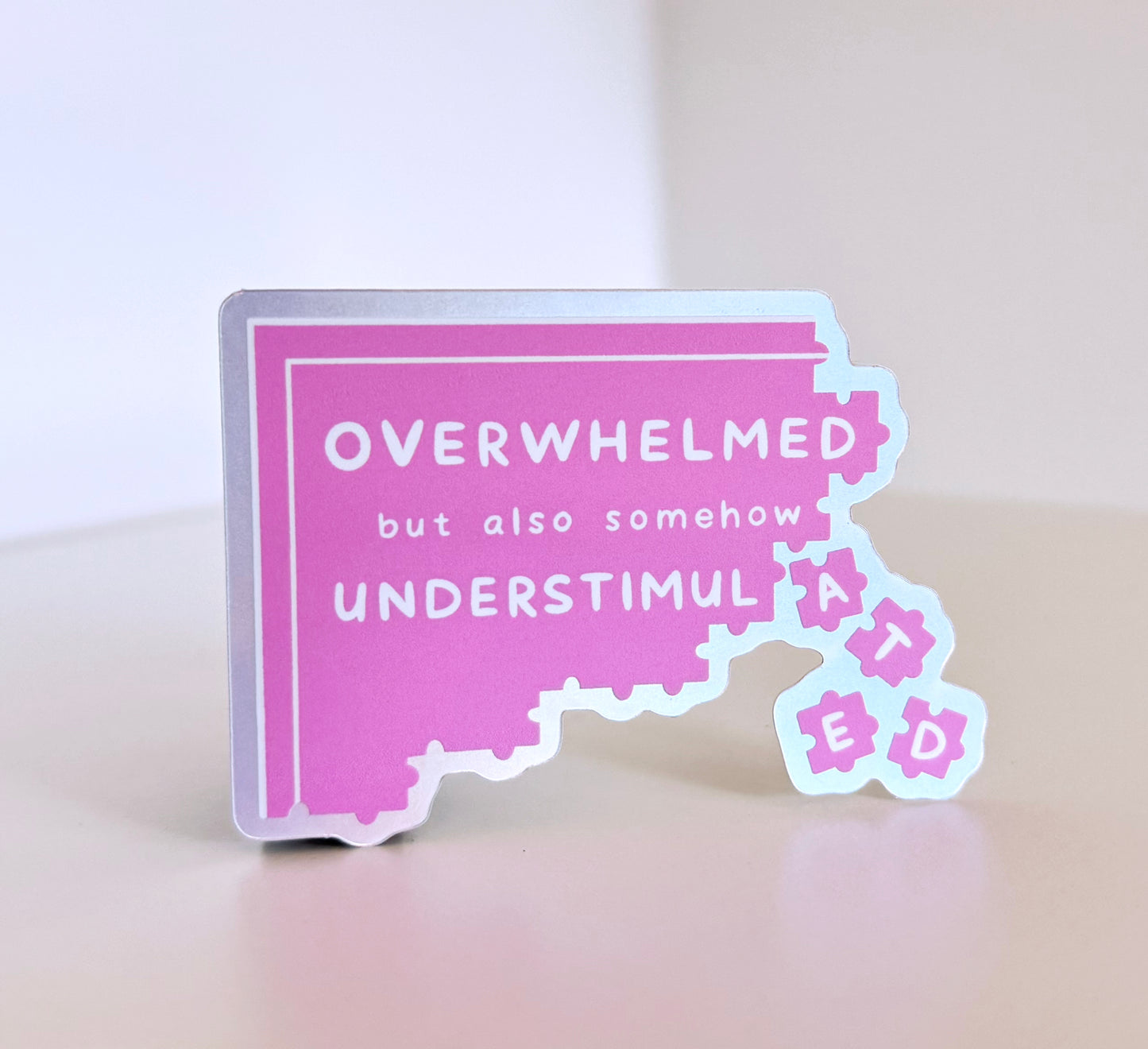 'Overwhelmed' Vinyl Sticker