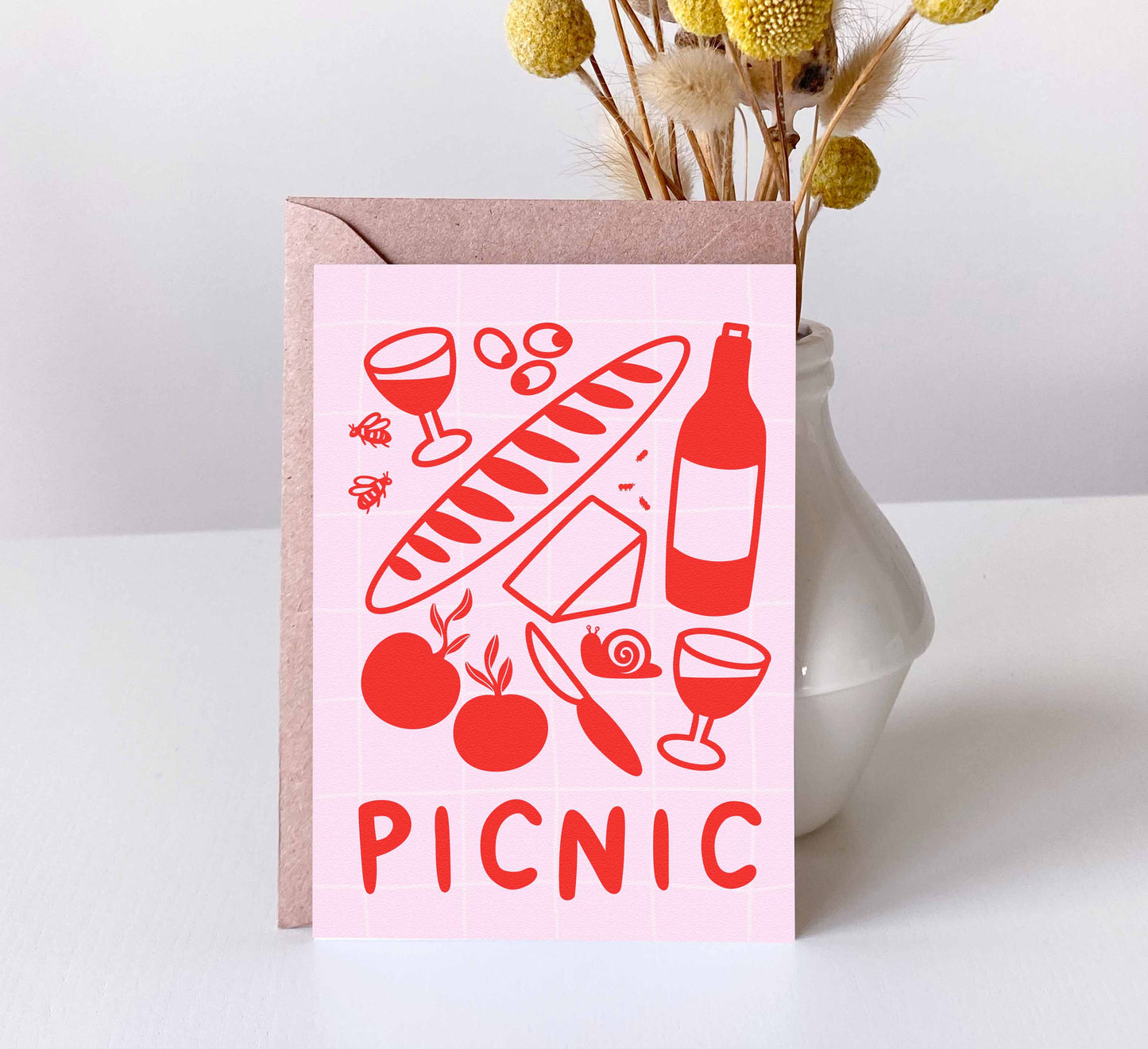 'Picnic with friends' Greeting Card