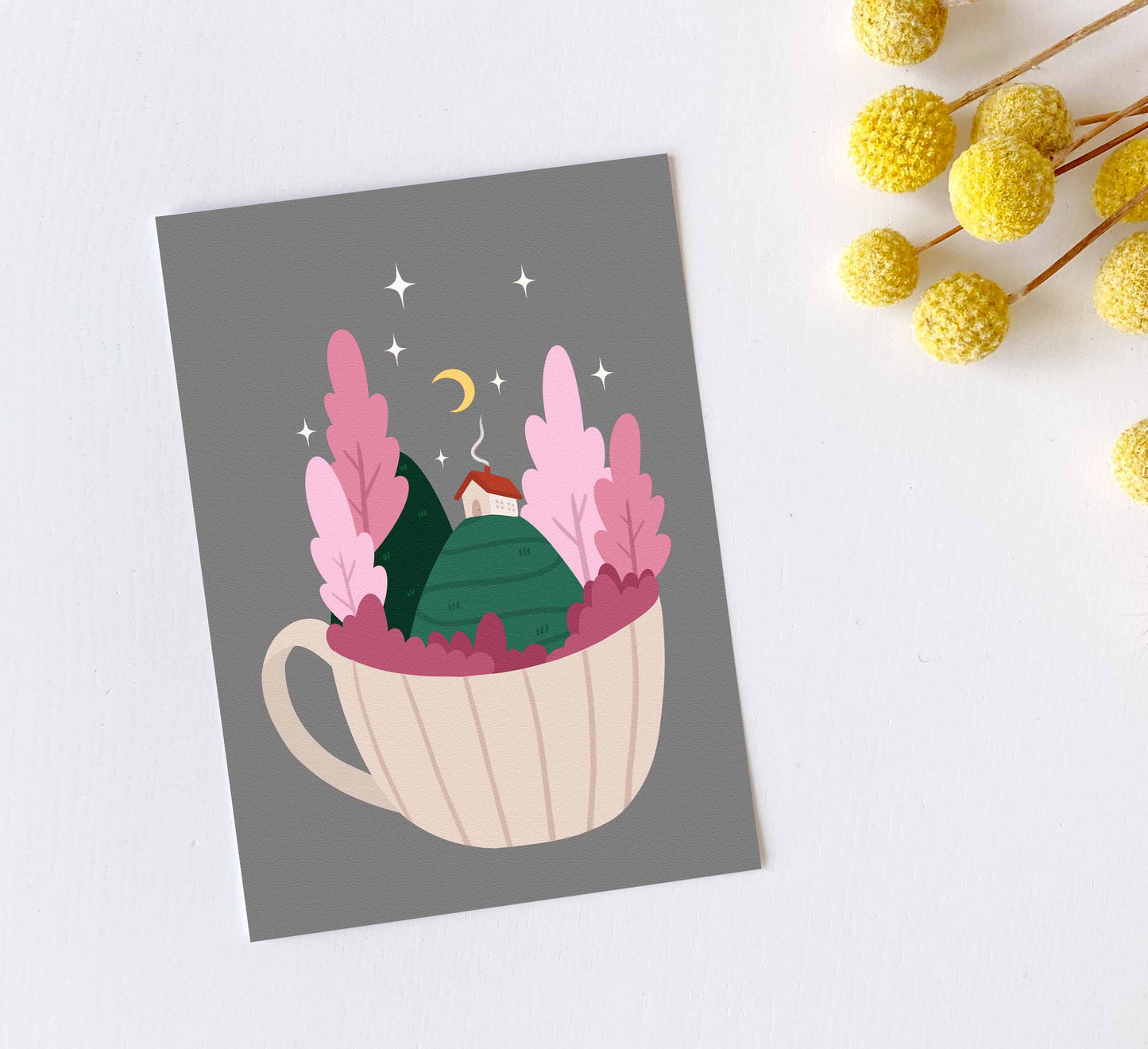 'Twinkly Teacup' Greeting Card