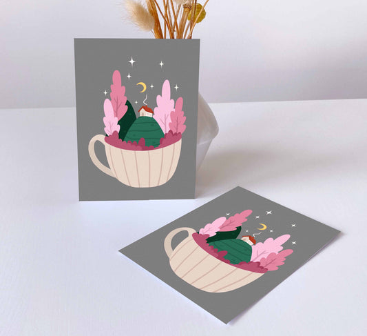 'Twinkly Teacup' Greeting Card