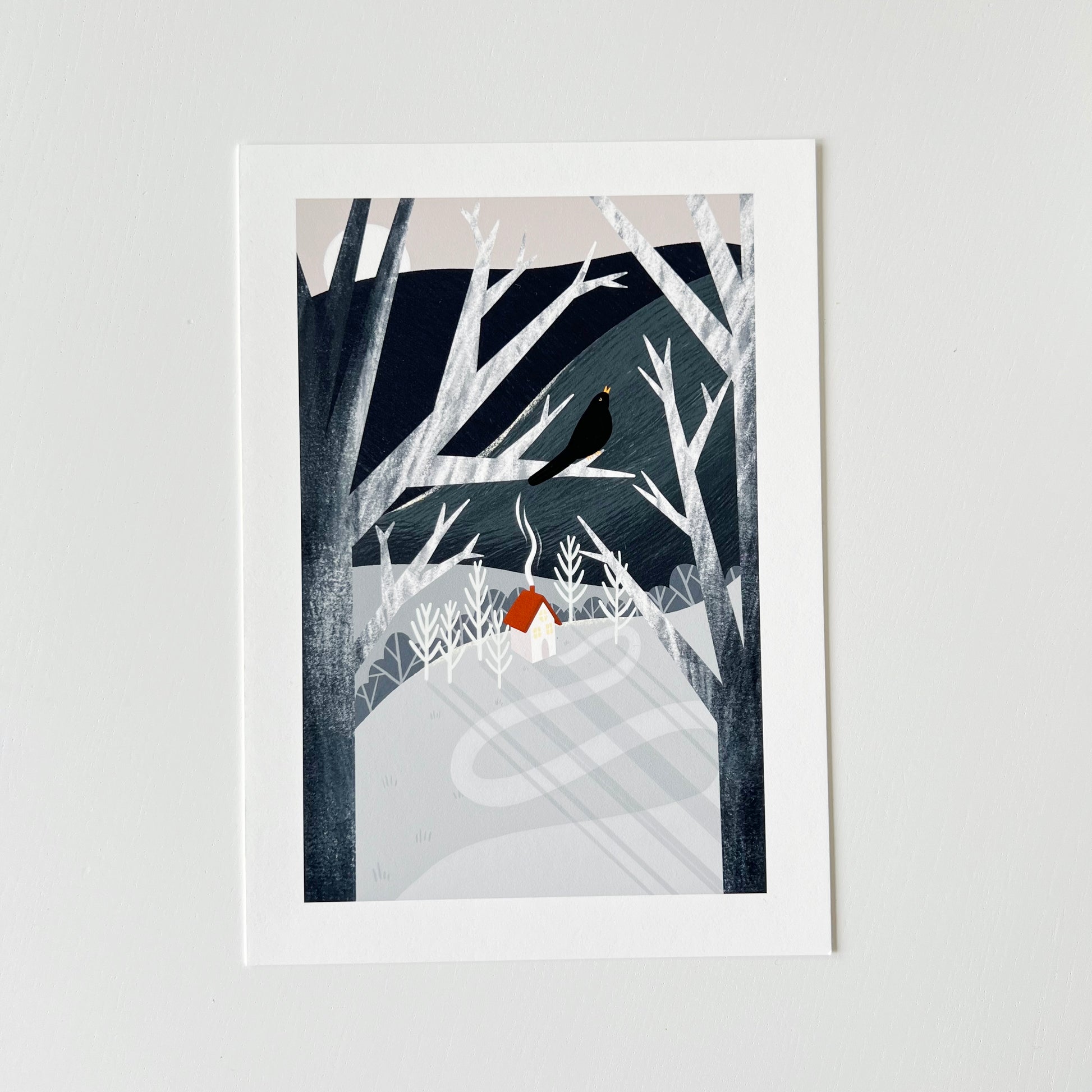 Einmaliger Druck einer Winterszene! Hochwertige, von einer unabhängigen Künstlerin gestaltete Wandkunst und Drucke für dein Zuhause, perfekt, um ein wenig Natur in jeden Wohnraum zu bringen! One-off print of a winter scene!High-quality, independently designed wall-art and prints for your home, perfect for bringing a little nature into any living space! Low-waste sale