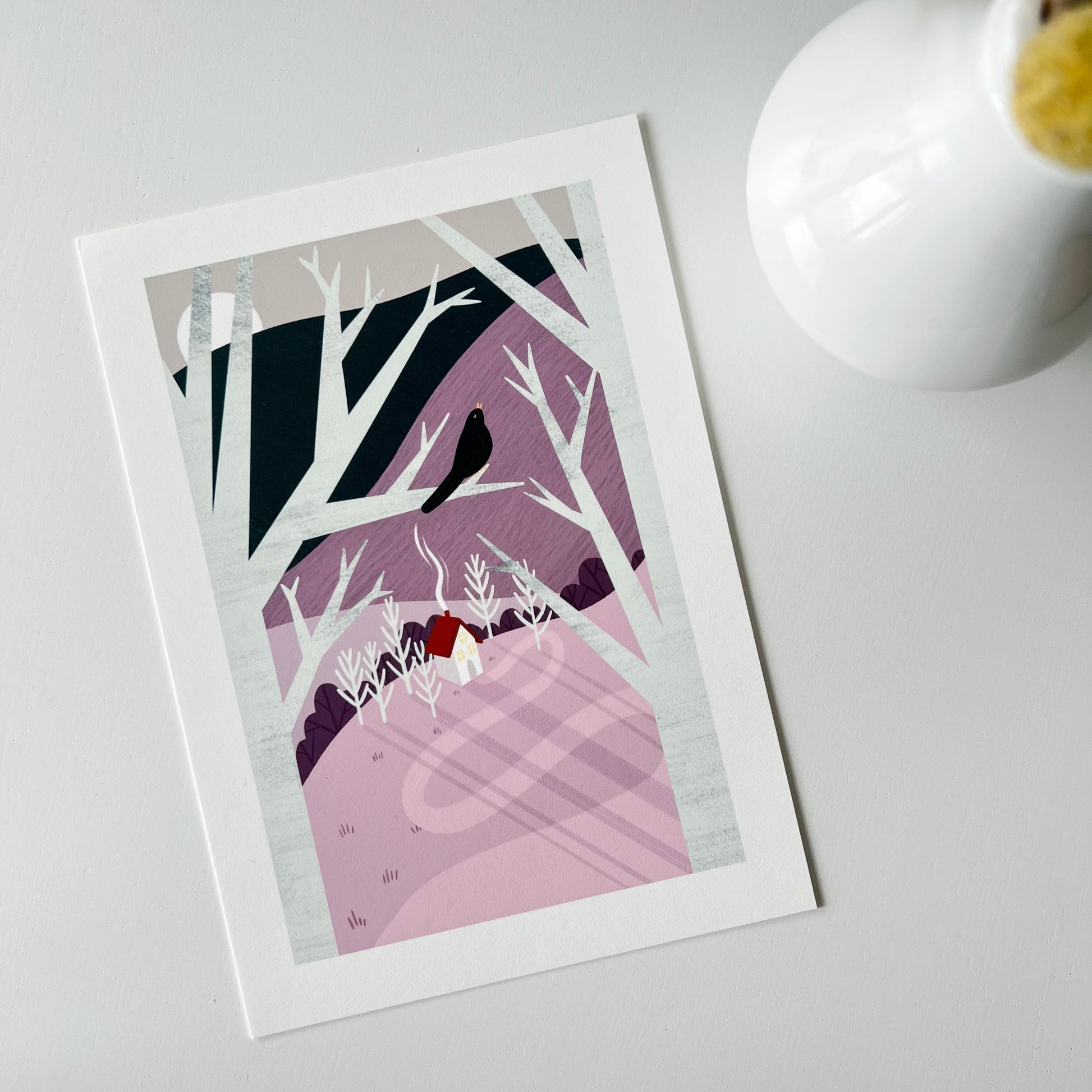 Einmaliger Druck einer Winterszene! Hochwertige, von einer unabhängigen Künstlerin gestaltete Wandkunst und Drucke für dein Zuhause, perfekt, um ein wenig Natur in jeden Wohnraum zu bringen! One-off print of a winter scene!High-quality, independently designed wall-art and prints for your home, perfect for bringing a little nature into any living space! Low-waste sale