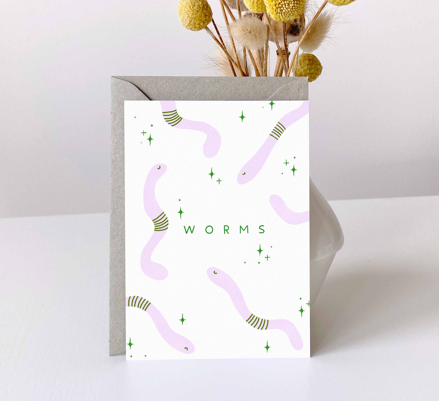 'Worms' Greeting Card